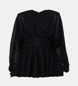 Textured Peplum Blouse