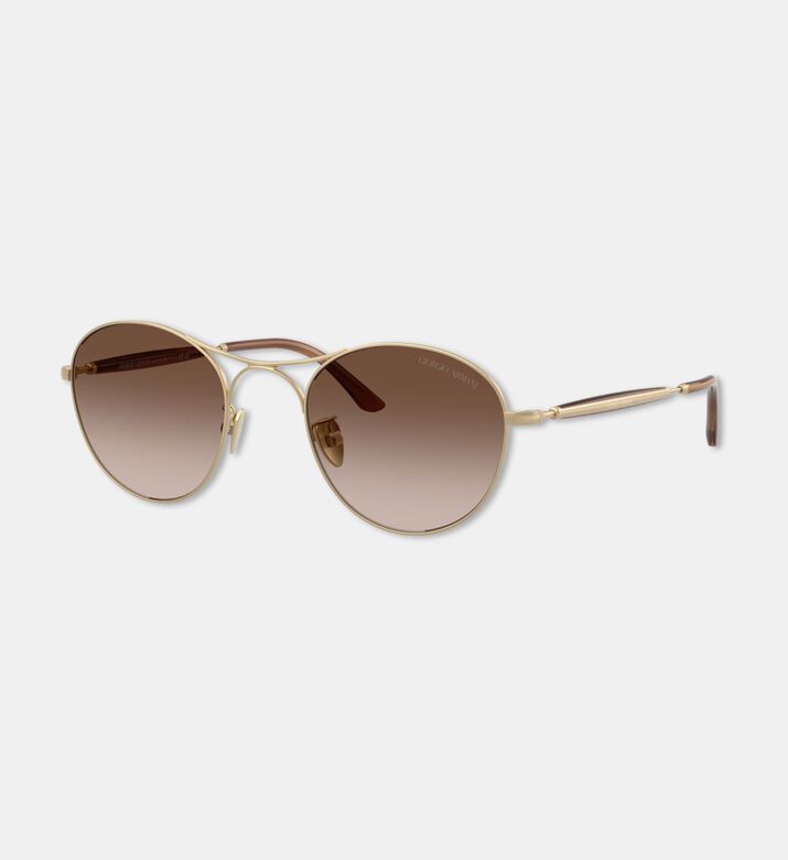 Giorgio Armani Square-shaped Matte Metal Frame Sunglasses, Packshot View