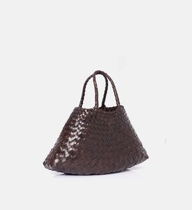 Dragon Diffusion Santa Croce Small Leather Bag, Dark-brown, Packshot View