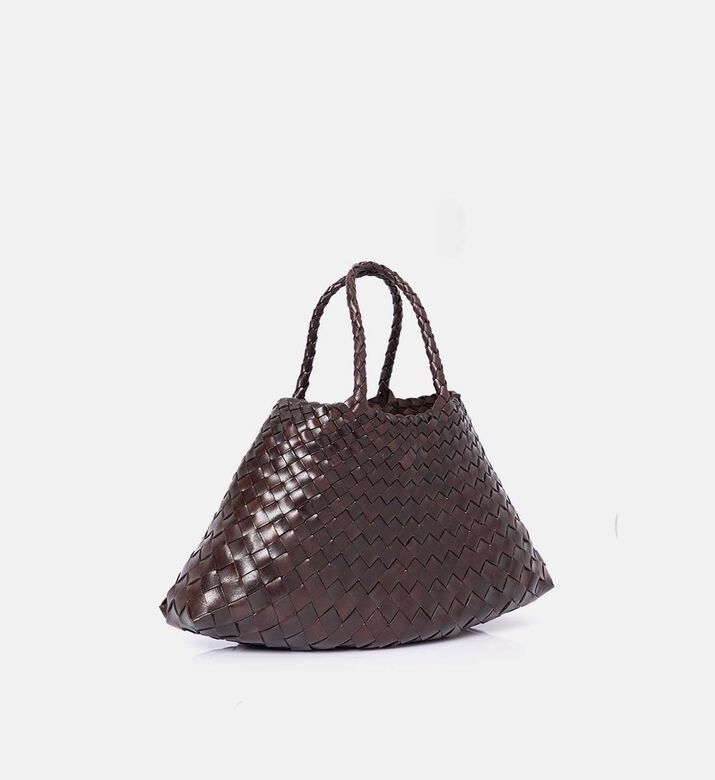 Dragon Diffusion Santa Croce Small Leather Bag, Dark-brown, Packshot View