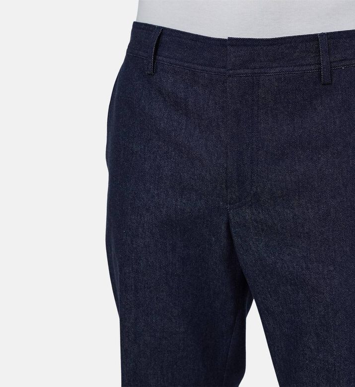 Denim-effect Wide-leg Suit Pants