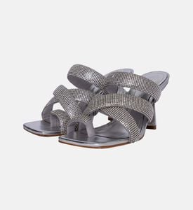 Crystal Embellished Square Toe Mules Crystal Embellished Square Toe Mules