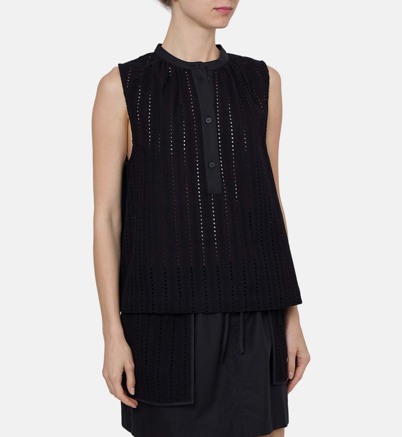 Samanarola Broderie Anglaise Loose-fit Top