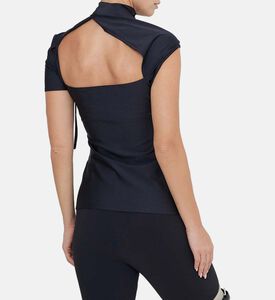 بلوزة درابيه غير متماثلة بفتحة