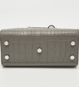 Yves Saint Laurent Saint Laurent Croc-embossed Leather Nano Classic Tote Bag, Packshot View