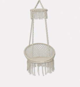 Home Deco and More Zaya Natural Cotton Cord Swing, Packshot View