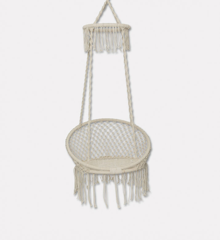 Home Deco and More Zaya Natural Cotton Cord Swing, Packshot View