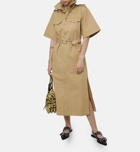 Ganni Classic High-neck Maxi Dress, Model View