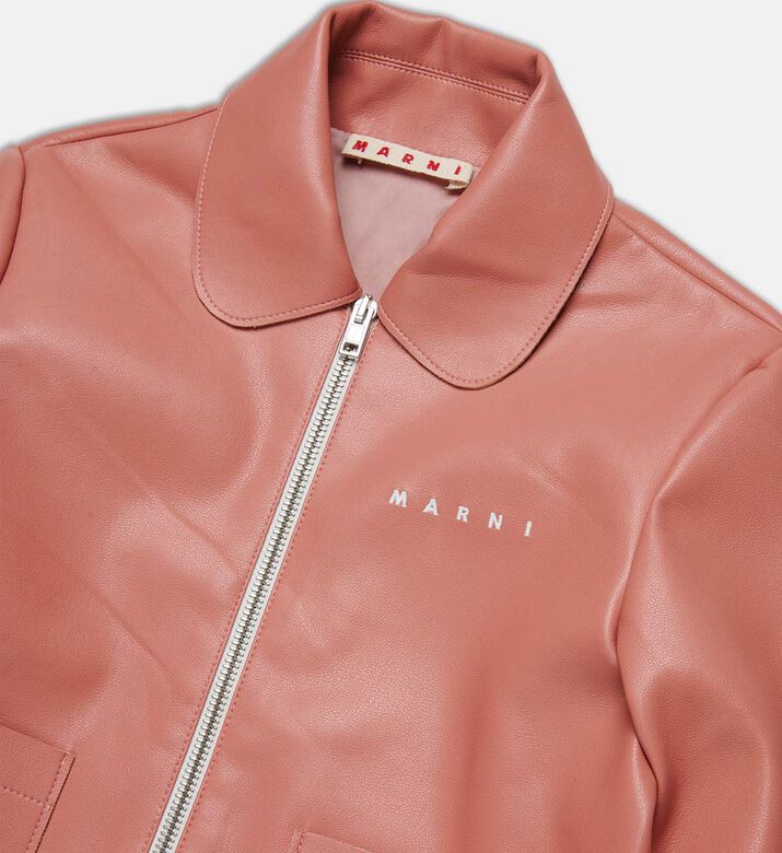 Faux-leather Zip Jacket
