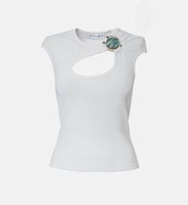 Christopher Esber Ribbed Cut-out Tank Top, Packshot View