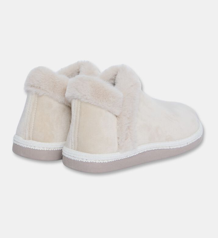 Salvi Wrap-around Plush Trim Faux-fur Loafers, Beige, Eu-40, Packshot View