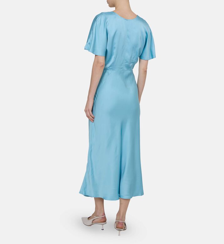 Satin Short-sleeve Midi Dress Satin Short-sleeve Midi Dress