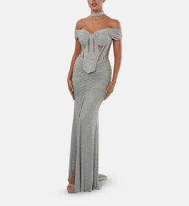 Zeena Zaki Set, Grey, L, Model View