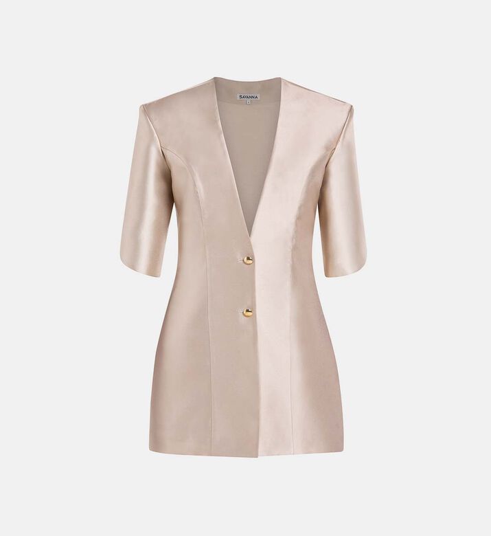 Retro Button-front Mini Dress