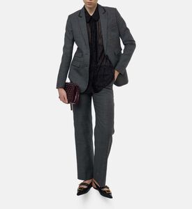 The Kooples Striped Ruffled Sheer Shirt, Model View