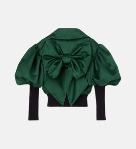 سترة بومبر بياقة عالية وعقدة