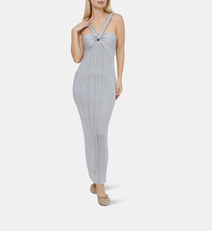 Metallic Textured Rib Gown Metallic Textured Rib Gown