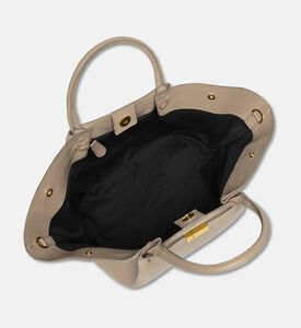 Demellier City-inspired Leather Bag, Taupe, Packshot View