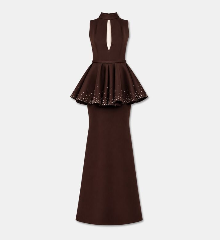 AAVVA Embellished Peplum Column Gown, Packshot View