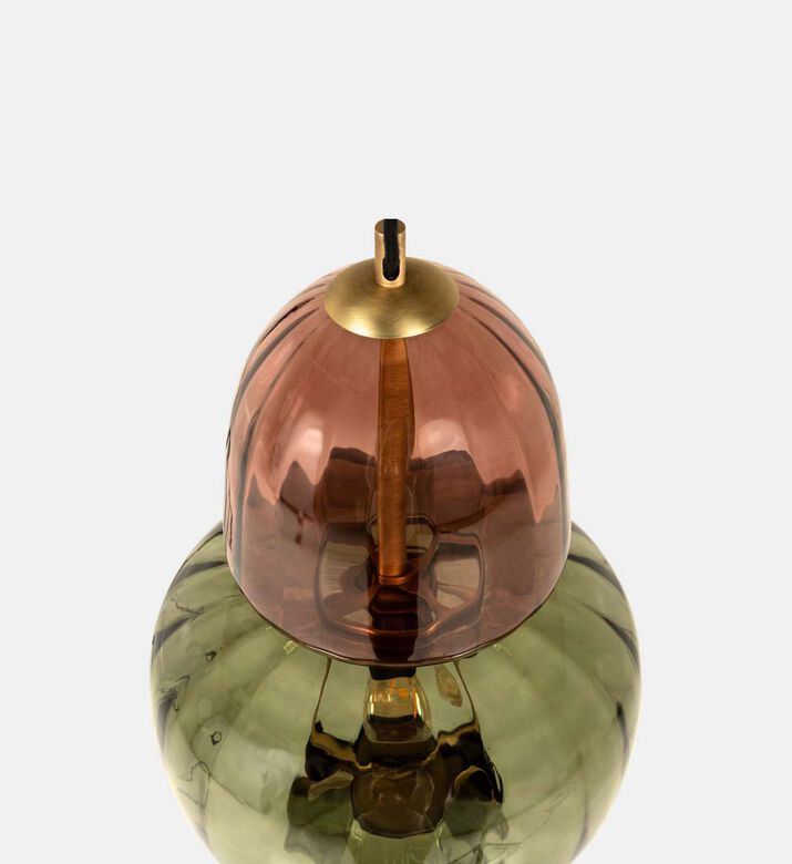 مصباح معلق زجاجي دائري