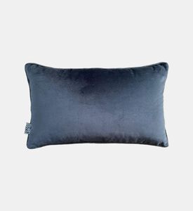 Home Deco and More Zebra Embroidered Velvet Cushion, Black, 30x50-cm, Packshot View