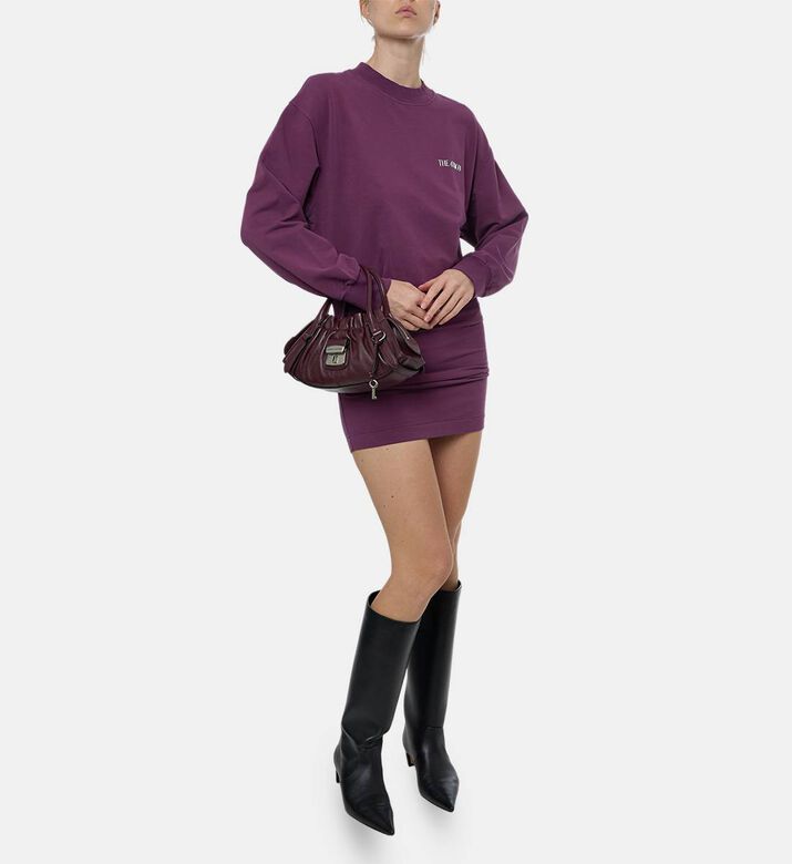 The Attico Embroidered Long-sleeve Mini Dress, Model View The Attico Embroidered Long-sleeve Mini Dress, Model View