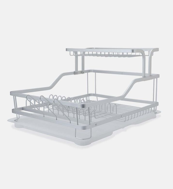 Home Deco and More Aluminum Two-levels Dish Drainer - 57.6 X 38 X 27 Cm, Packshot View