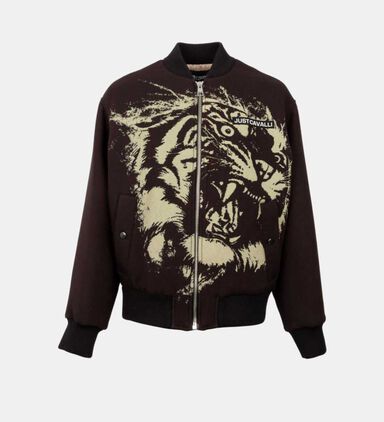 Tiger Print Bomber Jacket