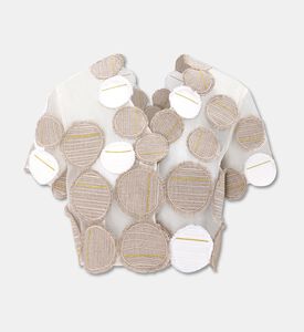 Savanna Sofia Silk Hemp Logo Appliqu&eacute; Cropped Jacket, Packshot View