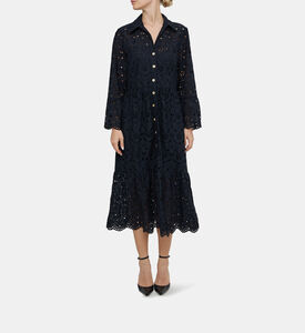 Embroidered Midi Shirt Dress Embroidered Midi Shirt Dress