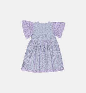 Star-embroidery Angel Sleeve Dress