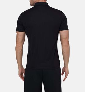 Zippered Collar Logo Polo Shirt