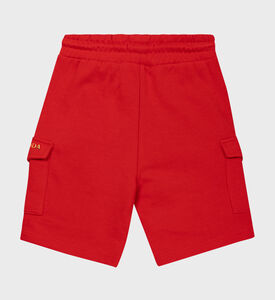 Drawstring Cotton Cargo Shorts