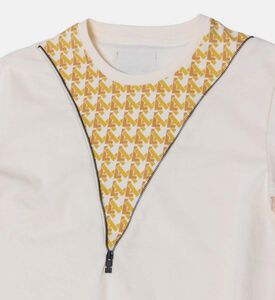 Zip Digital-print Monogram T-shirt