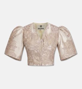 Savanna Marilag Jacquard Sleeve Top, Packshot View