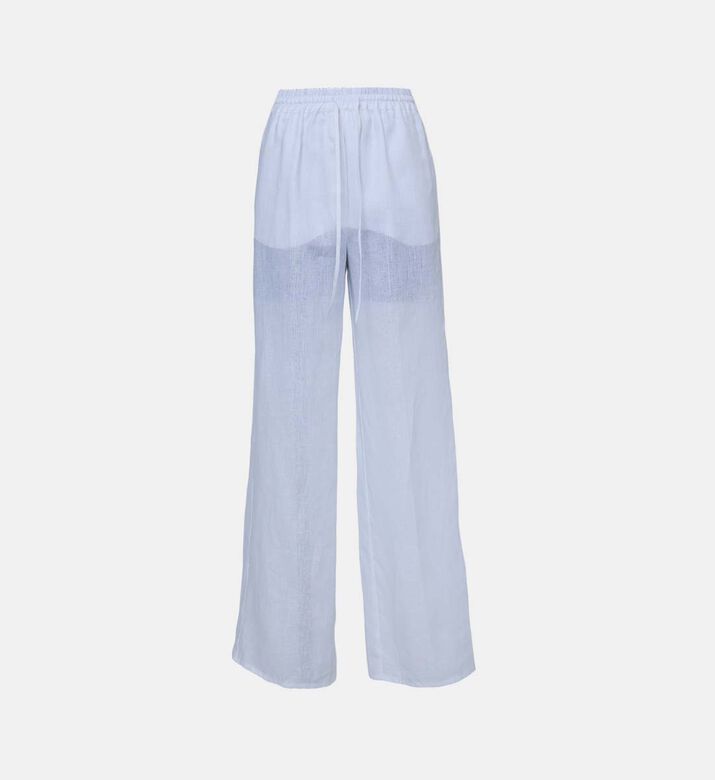 بنطال بالازو كتان برباط خصر بنطال بالازو كتان برباط خصر