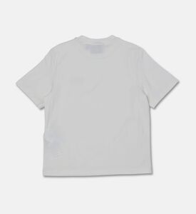 EA7 Cotton Logo-print Crewneck T-shirt, White, 14y, Packshot View