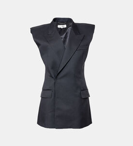 Gabardine Sleeveless Tailored Vest Gabardine Sleeveless Tailored Vest