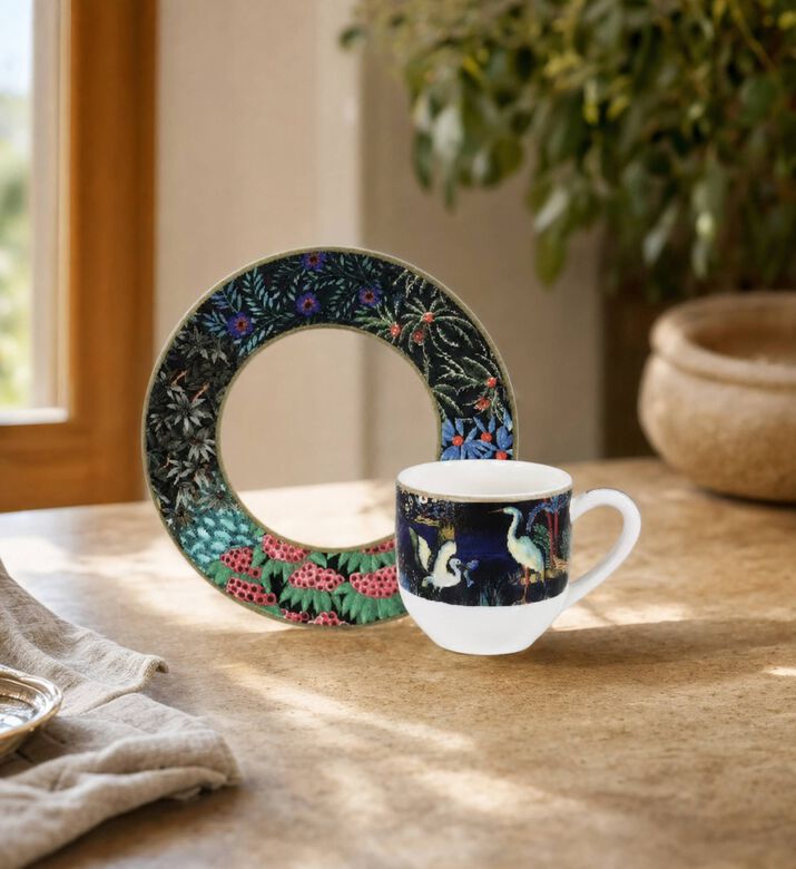 Gien Jardin Du Palais 2-piece Espresso Cup And Saucer Set, 8-cl, Model View