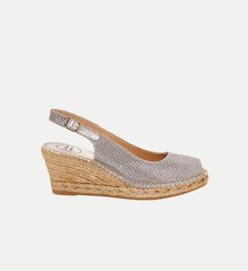 Calafell Shimmery Open-toe Wedge Espadrille