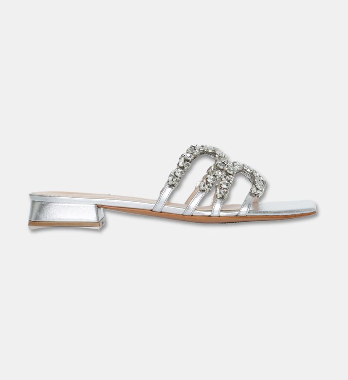 Albano Shoes Flat Stones, Silver, Eu-40, Packshot View