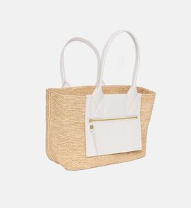 حقيبة رافيا بمقبض علوي