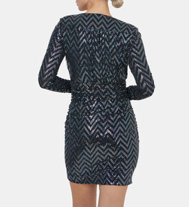 فستان مزين بالترتر من فلافي