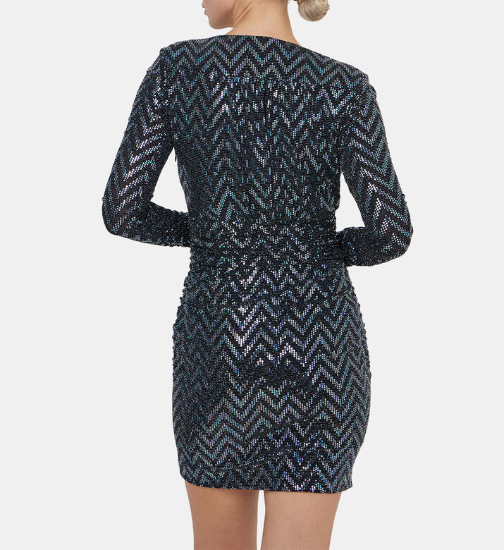 فستان مزين بالترتر من فلافي