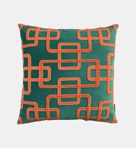 Home Deco and More Tube Embroidered Velvet Cushion 45x45 Cm, Packshot View Home Deco and More Tube Embroidered Velvet Cushion 45x45 Cm, Packshot View