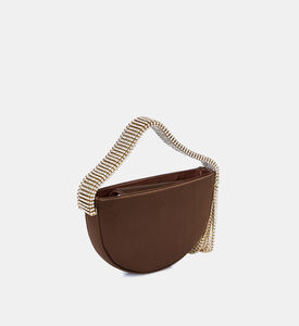 Satin Rhinestone-handled Handbag