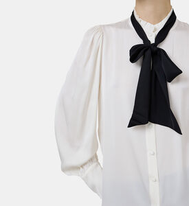 Neck Tie Puffy Sleeve Blouse Neck Tie Puffy Sleeve Blouse