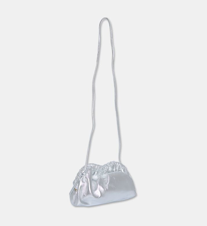 Mansur Gavriel Bag Mini Cloud Clutch, Silver, Packshot View