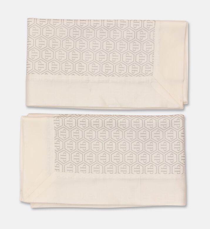 Philipp Plein Hexagon Design Bed Set, Ivory, 220x240-cm, Packshot View
