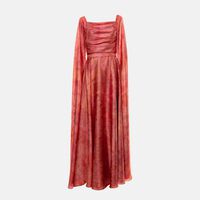 Cape Sleeves Square-neck Dress
